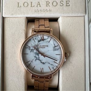 Lola Rose - Rose Gold Marble Face Womens Watch